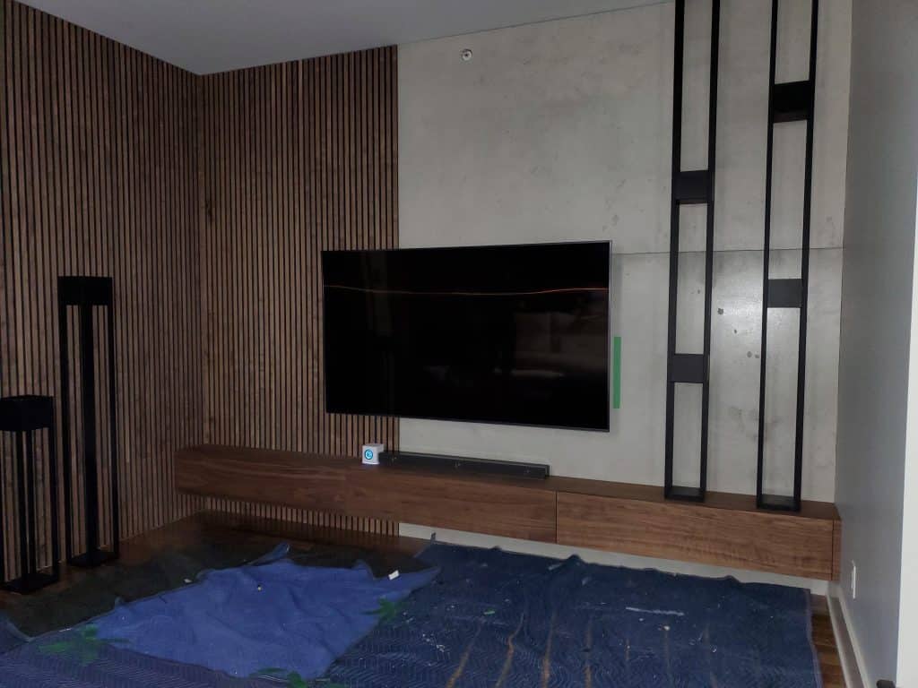 installation tv au mur